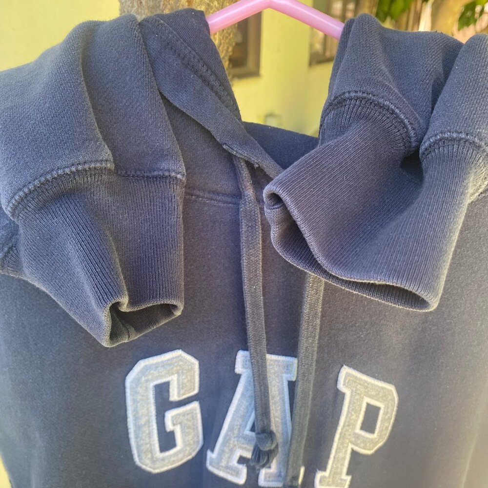 Women's Gap Navy Blue Hoodie Sweatshirt Size Small - Picture 5 of 11